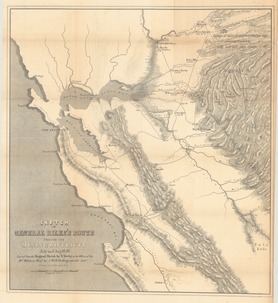 California Gold Rush Map - Philadelphia Print Shop West - California Gold Rush Map