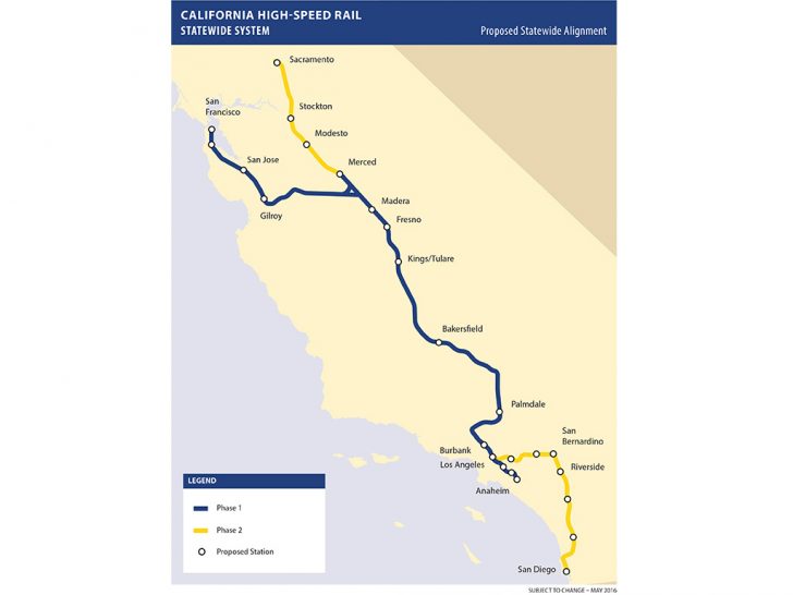 California High Speed Rail Progress Map