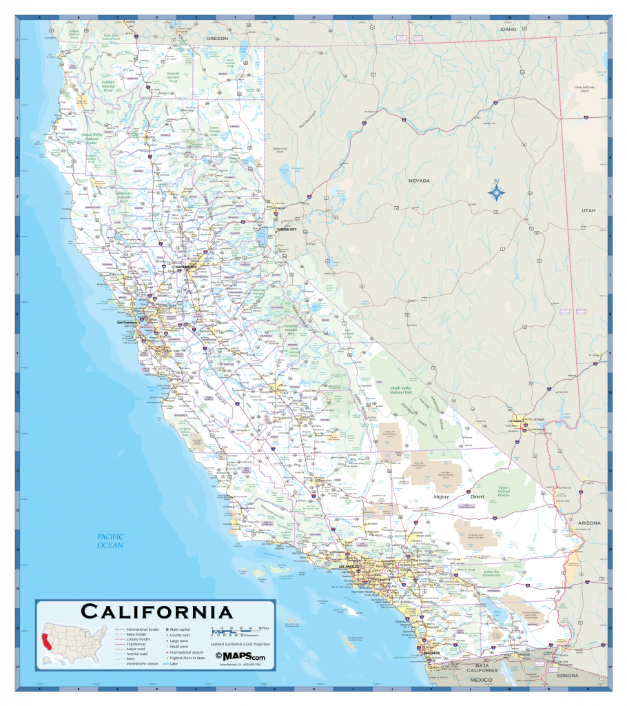 California Highway Wall Map - Maps - California Wall Map