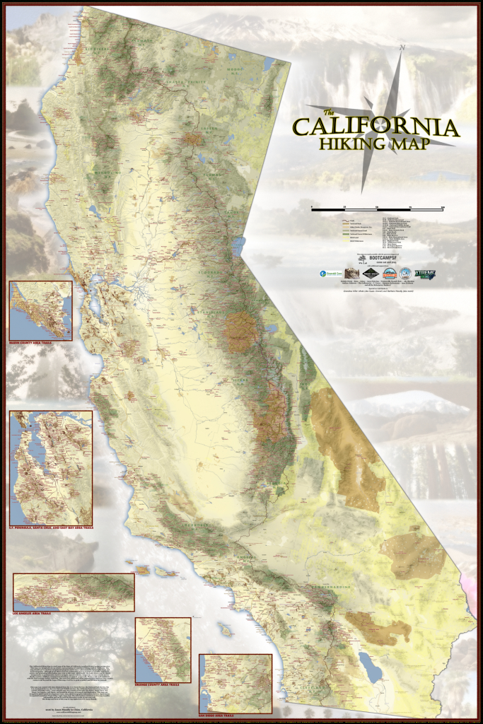 California Hiking Trails Map