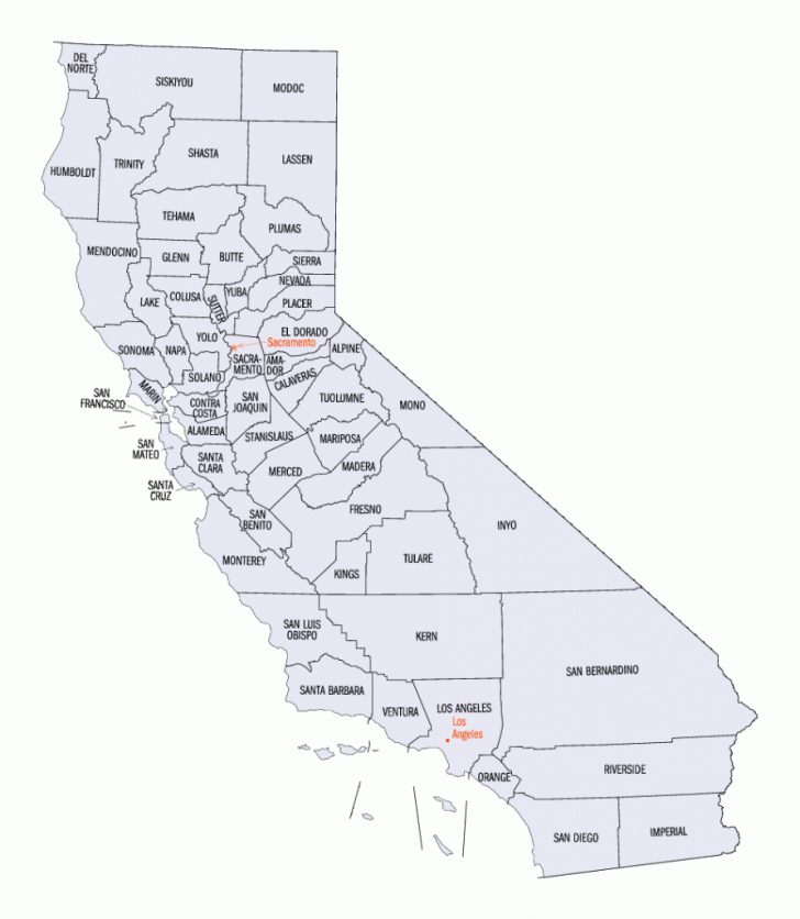 Northern California County Map
