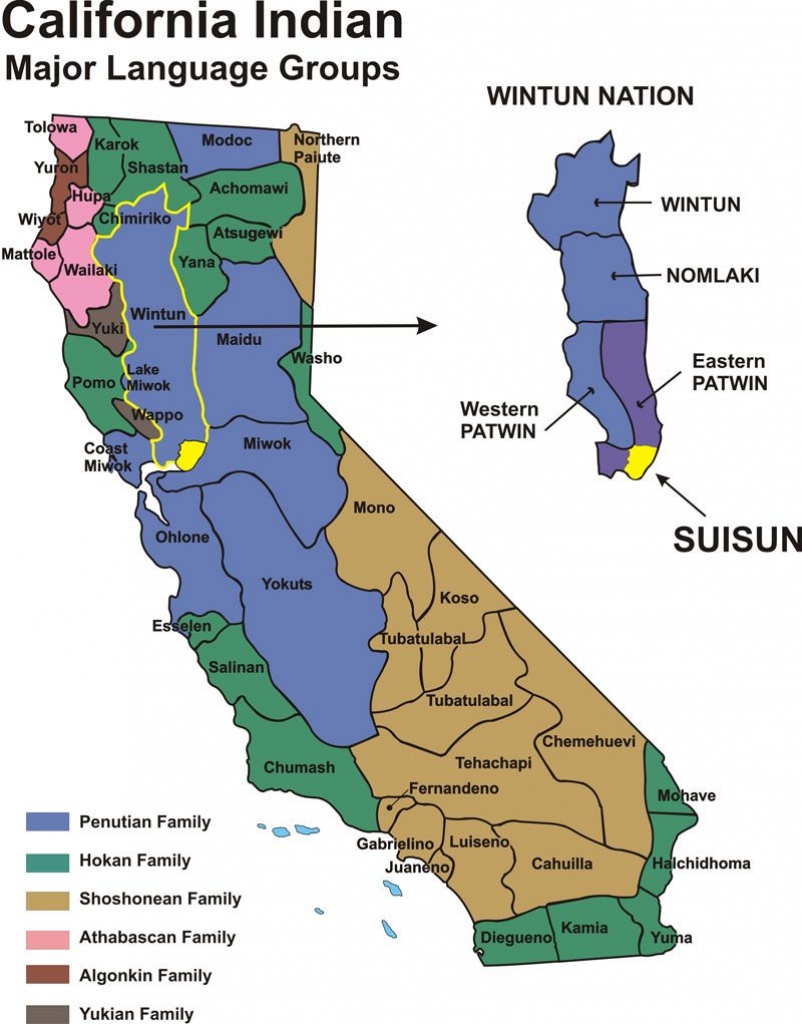 California Indians - Historical Map | Fairfield/suisun, California - Southern California Native American Tribes Map