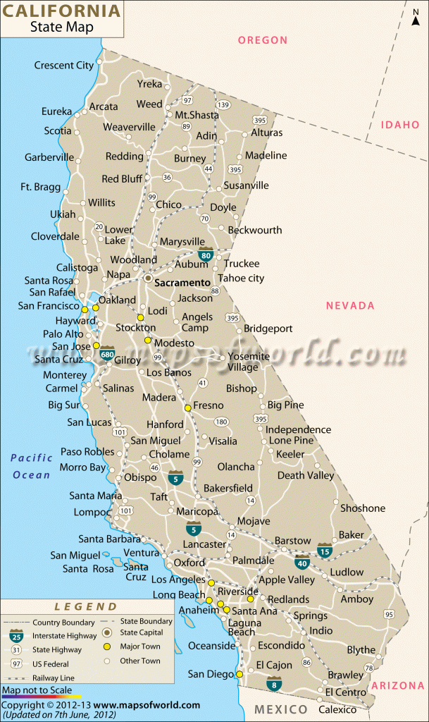 California Large Map(1800X3027): Hd Image &amp;amp; Picture - California Map With States