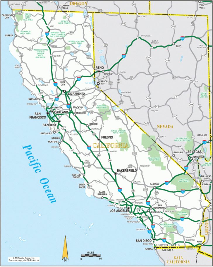 Driving Map Of California