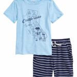 California Map T Shirt & Shorts Set (Toddler Boys & Little Boys)   California Map Shirt