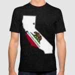California Map With Californian Flag T Shirthavocgirl | Society6   California Map T Shirt