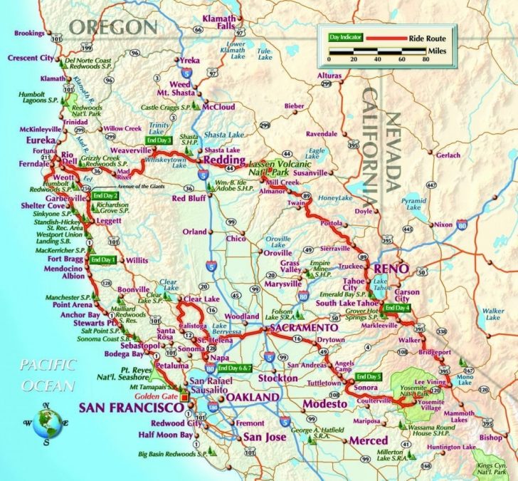 Map Of Northern California And Oregon