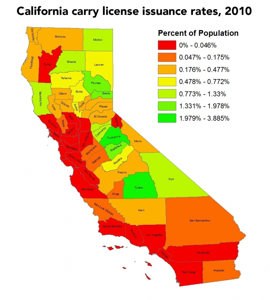 California Needs The Right To Carry—Now! – Doctors For Responsible - California Ccw Map