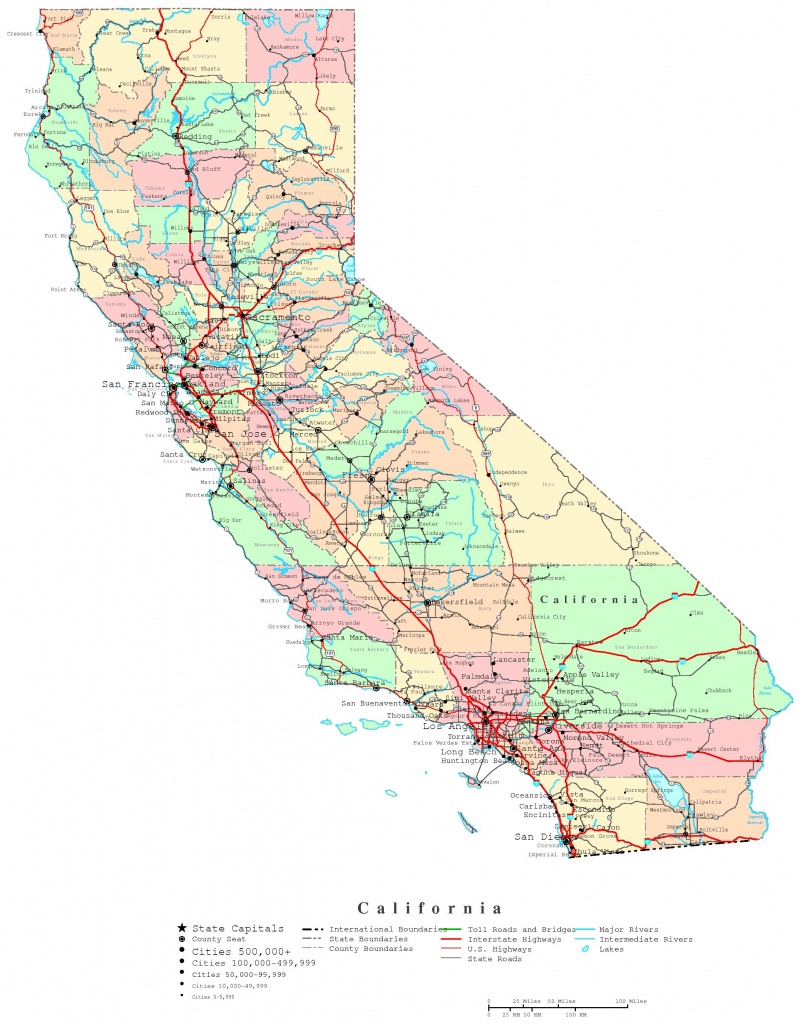 California Printable Map - California State Map Printable
