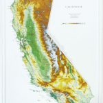 California Raised Relief Map   The Map Shop   California Relief Map