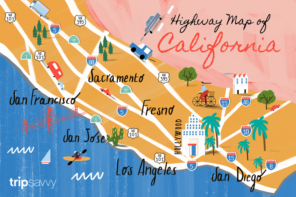 California Road Map - Highways And Major Routes - California Scenic Highway Map
