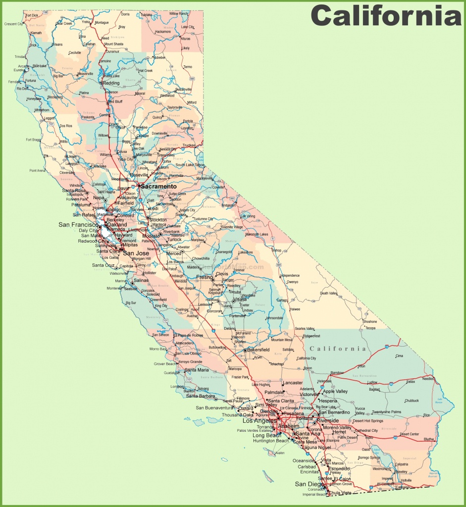California Road Map - Online Map Of California