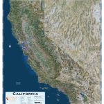 California Satellite Wall Map   Maps   Satellite Map Of California
