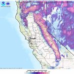 California Snow Map | Physical Map   Snow Level Map California
