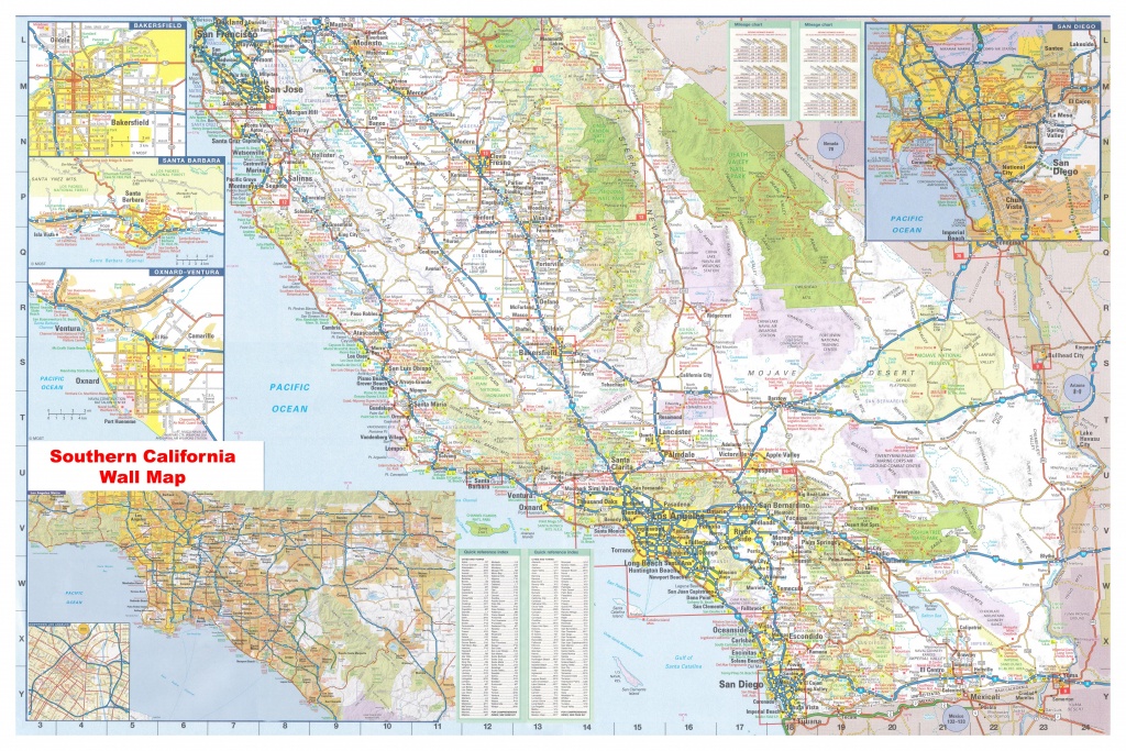 California Southern Wall Map Executive Commercial Edition - Large Map Of Southern California