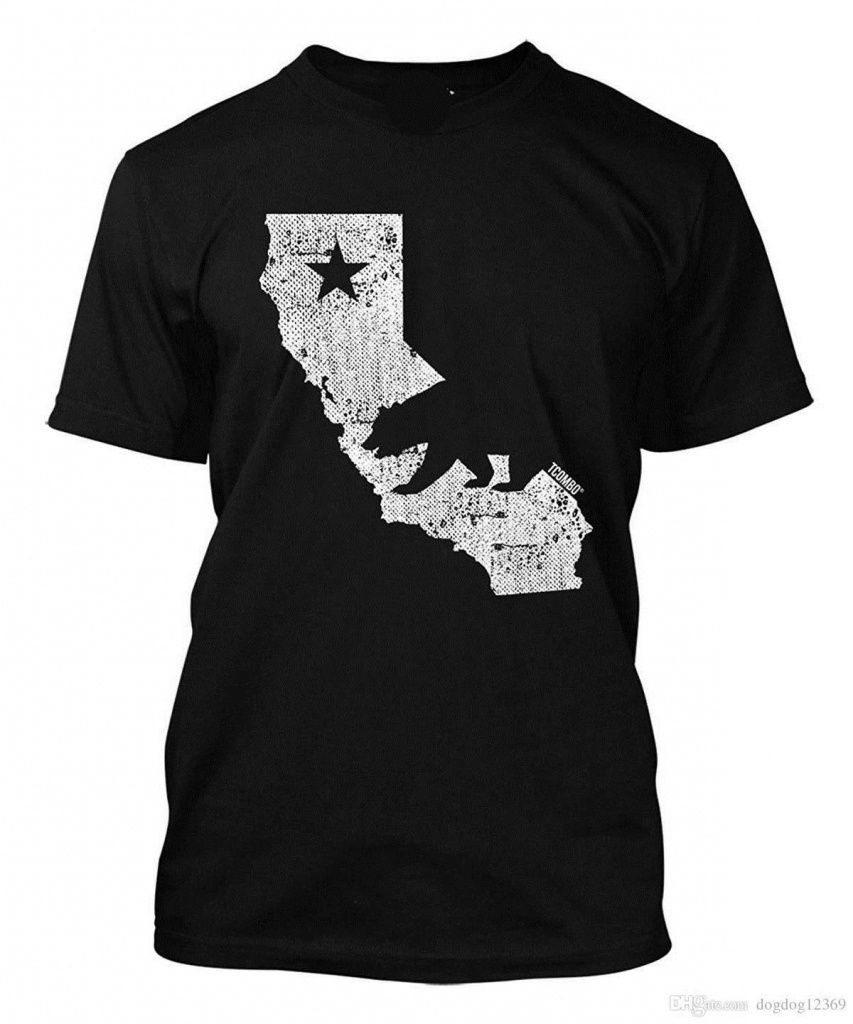 California State Map Men S T-Shirt - California Map Shirt