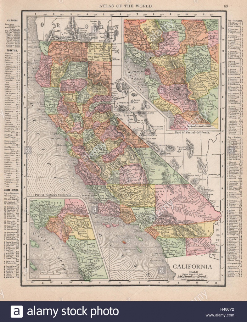 California State Map. Southern Ca &amp;amp; Bay Area Insets. Rand Mcnally - Old Maps Of Southern California