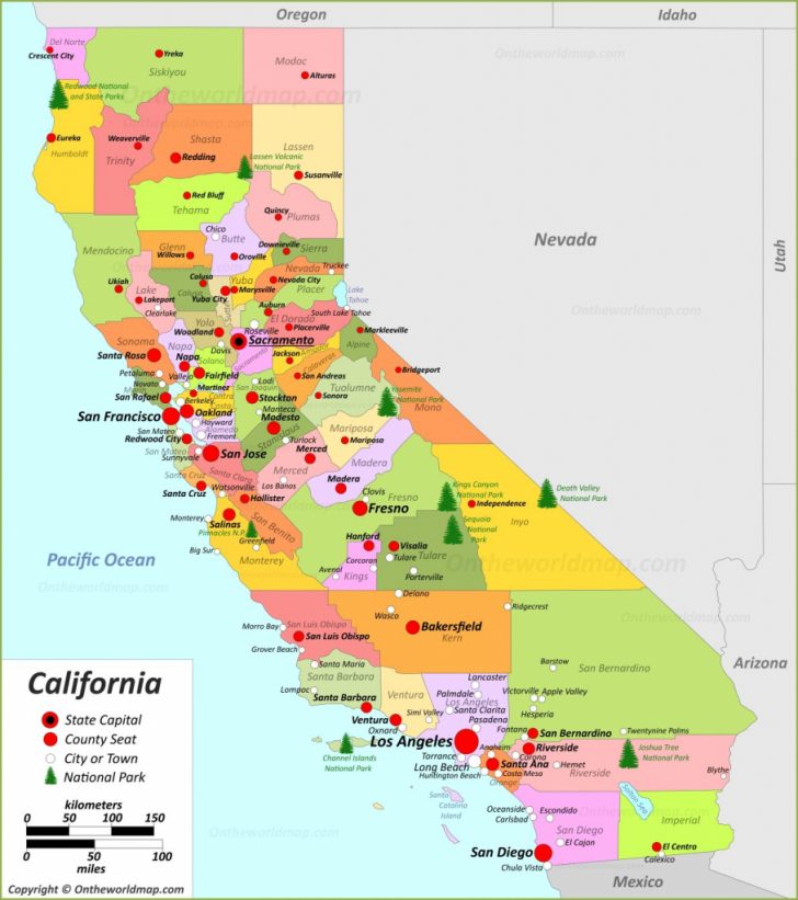 Map Of California Usa