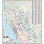 California State North Wall Map   The Map Shop   Laminated California Wall Map