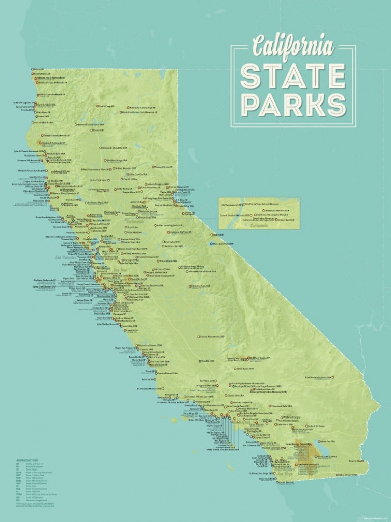 California State Parks Map 18X24 Poster | Etsy - California State Parks Map