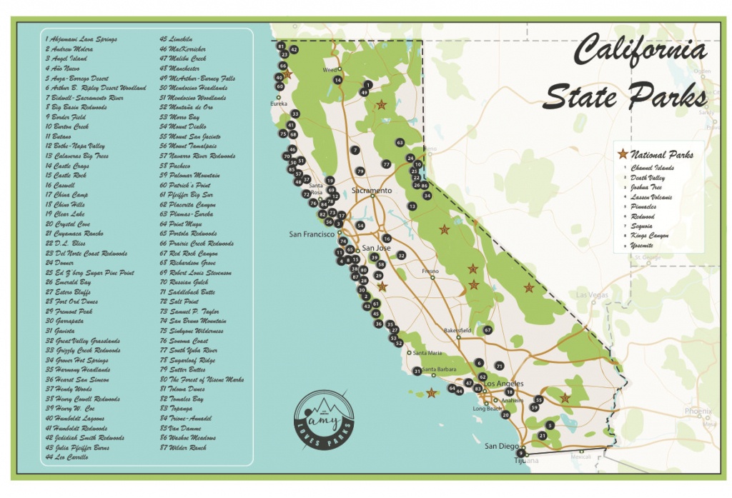 California State Parks Map And Travel Information | Download Free - California State Parks Map