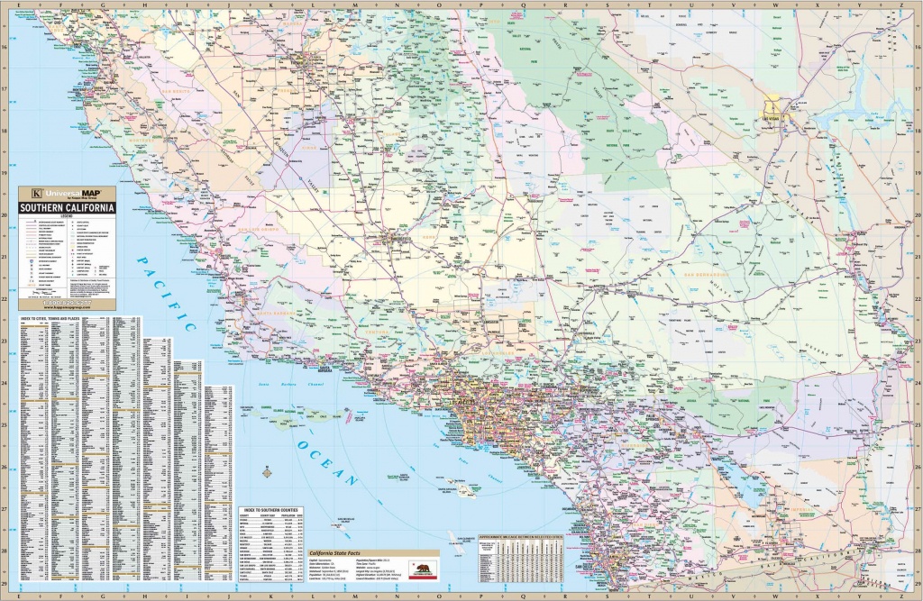 California State Southern Wall Map – Kappa Map Group - Laminated California Wall Map