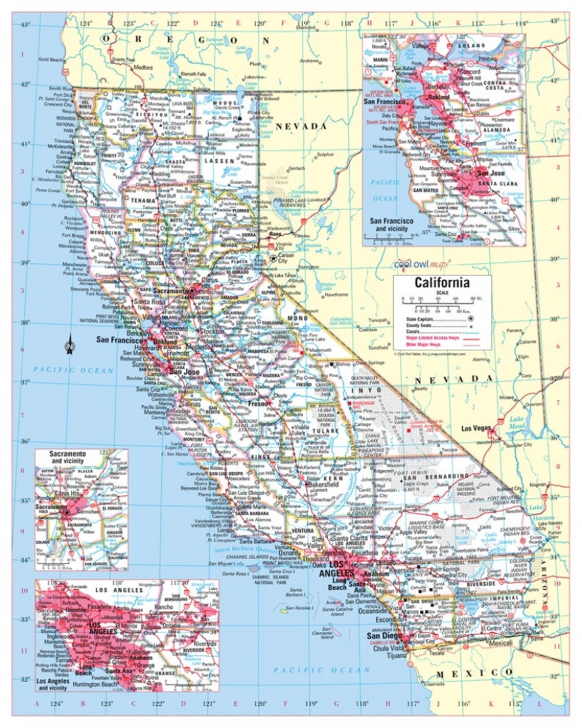 Large Wall Map Of California - Printable Maps