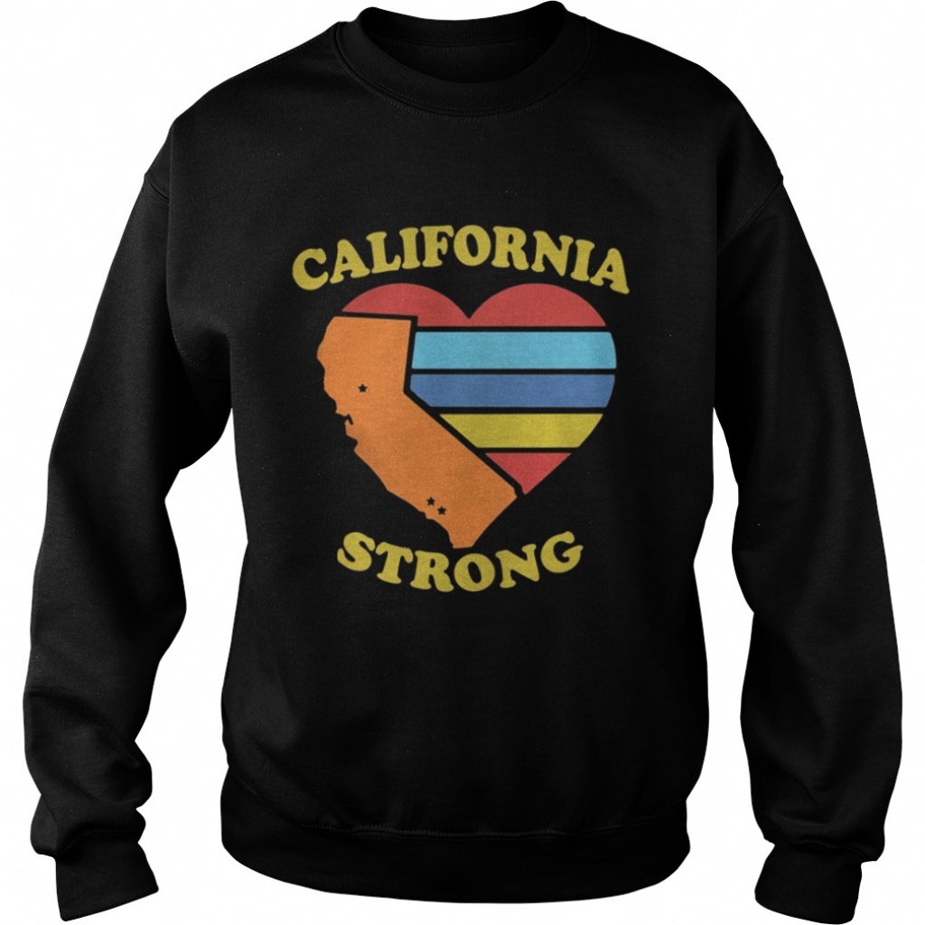 California Strong Heart Map Shirt - California Map Shirt