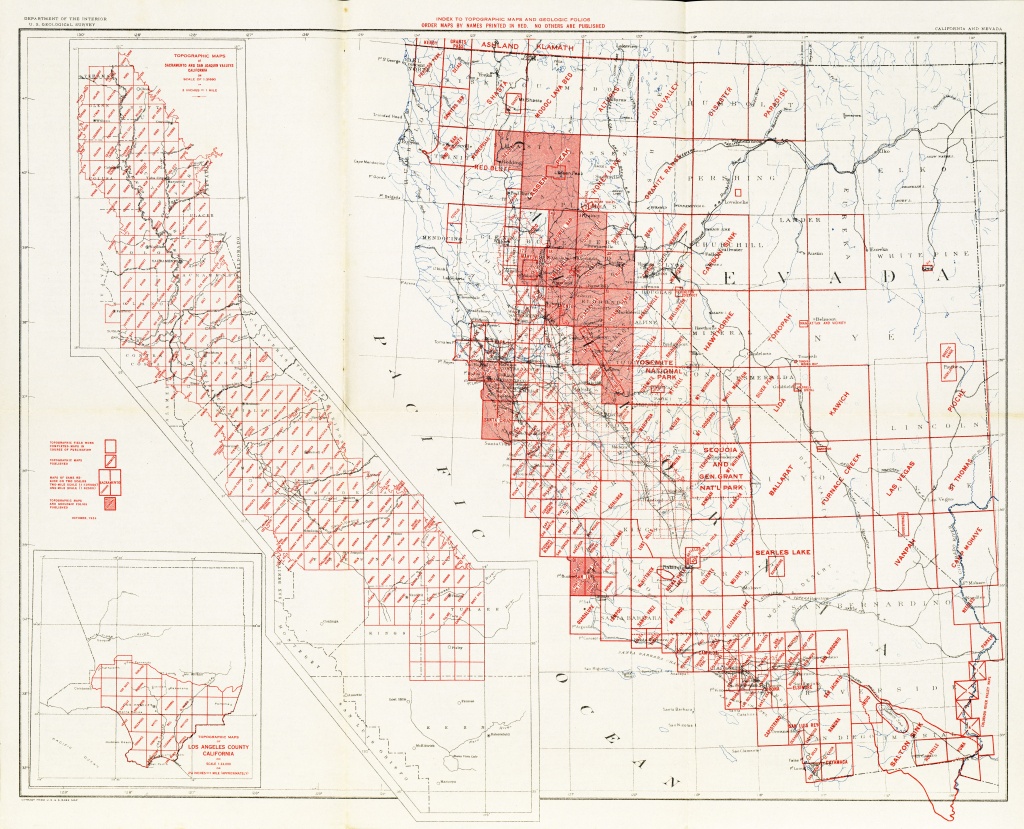 california contour map