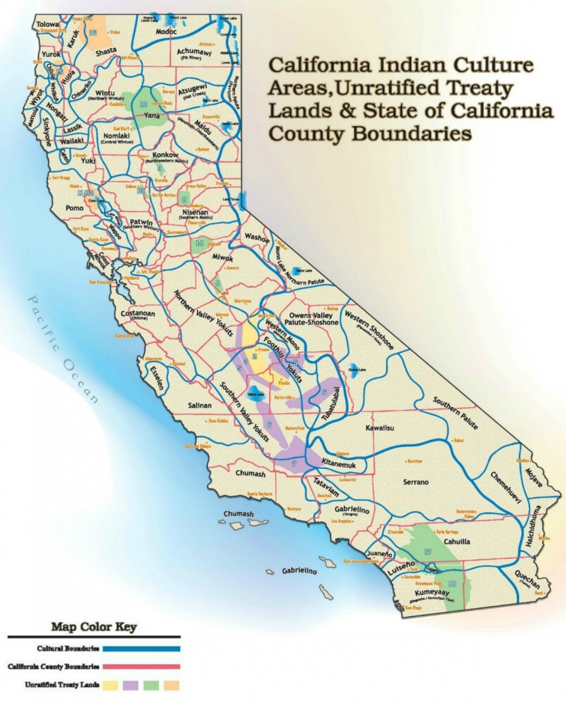 California Unratified Treaties Map - California Indian History - Southern California Native American Tribes Map