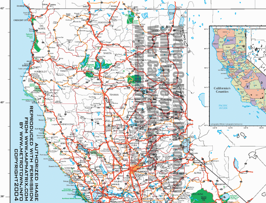 California Usa | Road-Highway Maps | City &amp;amp; Town Information - Road Map Oregon California
