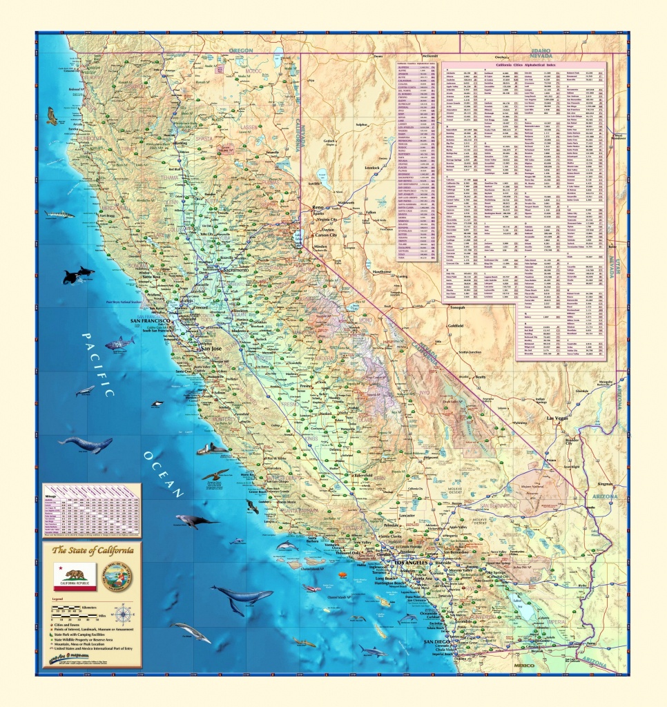 California Wall Map - Maps - Laminated California Wall Map