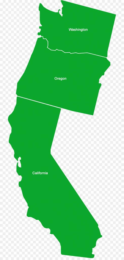 California Washington Oregon Idaho Jefferson - California Png - California Oregon Washington Map
