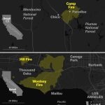 California Wildfires 2018: Camp And Woolsey Fires Are Rapidly   California Fire Map 2018