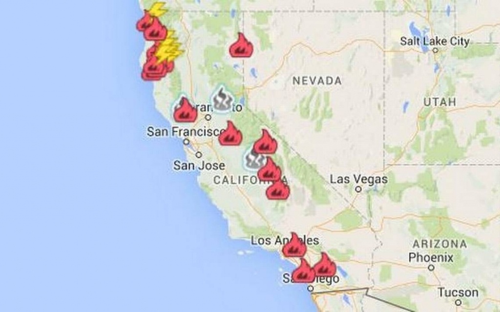 California Wildfires Latest Ma Google Maps California Fires In - Map Of California Wildfires Now