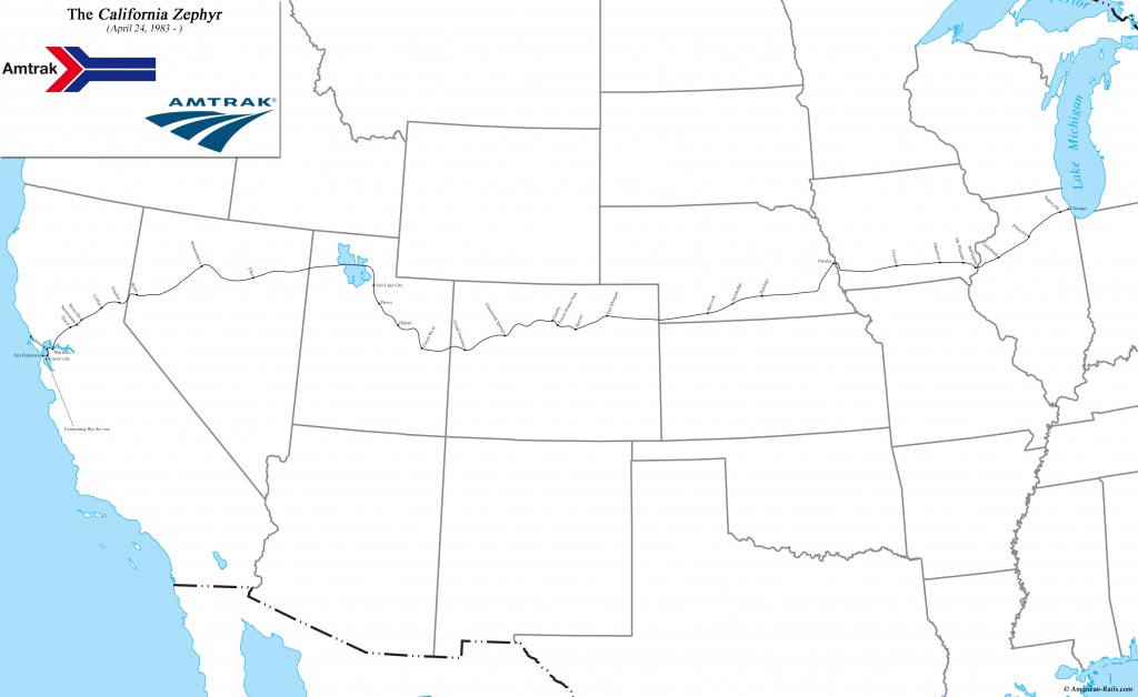 California Zephyr - California Zephyr Route Map