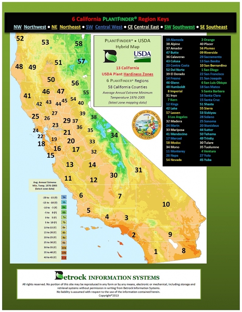 California Zone Map For Plants – Map Of Usa District - California Hardiness Zone Map