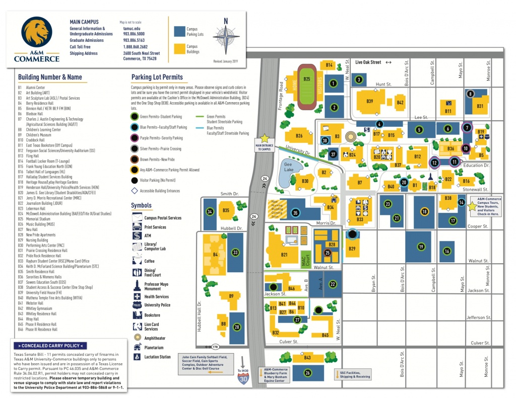 Campus Map - Texas A&amp;amp;m University-Commerce - Texas State Dorm Map