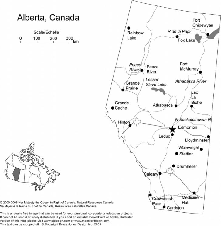 Printable Map Of Canada Pdf