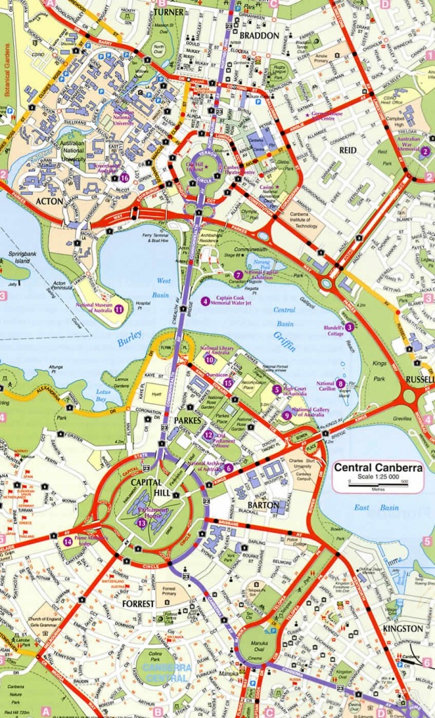 Canberra Ring Road Map | Places We&amp;#039;ve Been | Reiseziele, Reisen - Printable Map Of Canberra