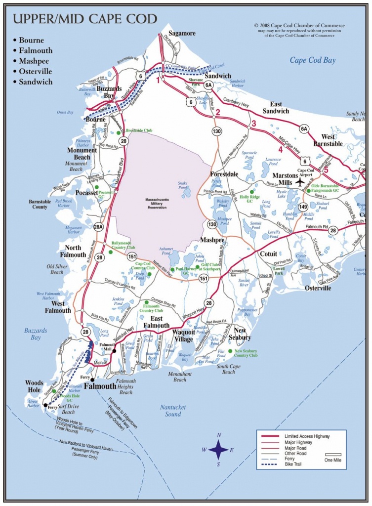 Cape Cod Maps | Cape Cod Chamber Of Commerce - Printable Map Of Cape Cod