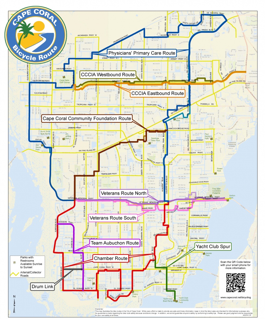 Cape Coral Bicycling Interactive Maps - Street Map Of Cape Coral Florida