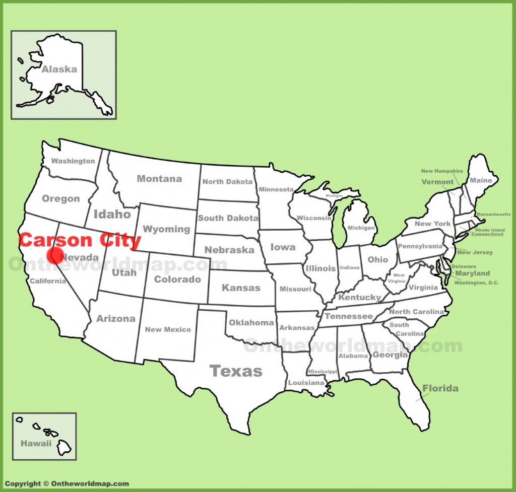 Carson City Location On The U.s. Map - Carson California Map