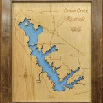 Cedar Creek Lake, Texas   Wood Laser Cut Map | Cedar Creek Reservoir   Cedar Creek Texas Map