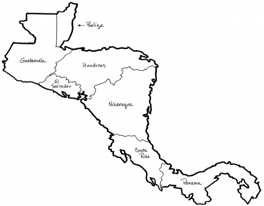 Central America Map Coloring | Social Studies | Central America Map - Printable Blank Map Of Central America