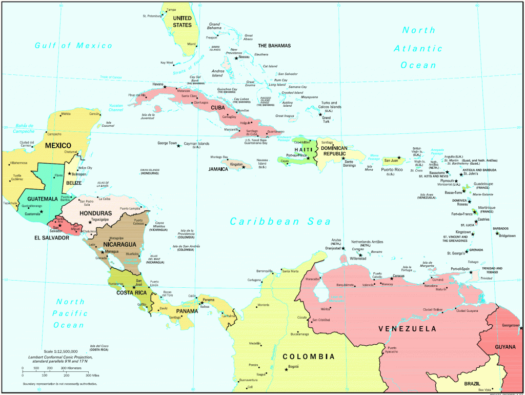 Central America Map,map Of Central America - Printable Map Of Central America
