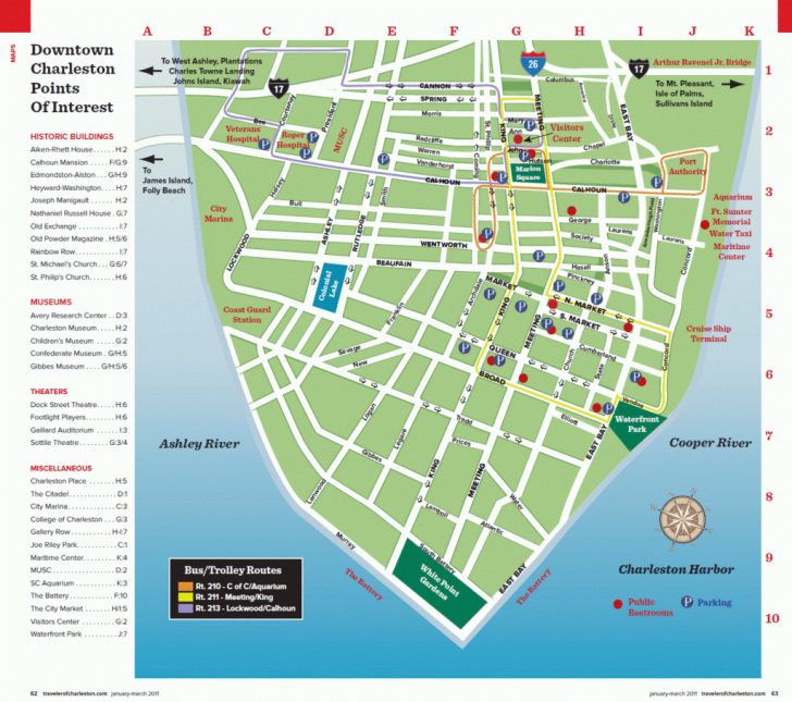 Printable Map Of Charleston Sc Historic District