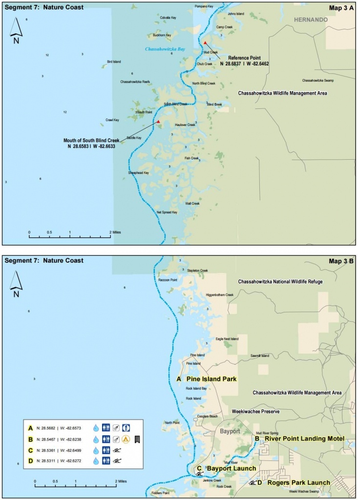 Chassahowitzka River To Bayport - Florida Circumnavigational - Florida Paddling Trail Maps