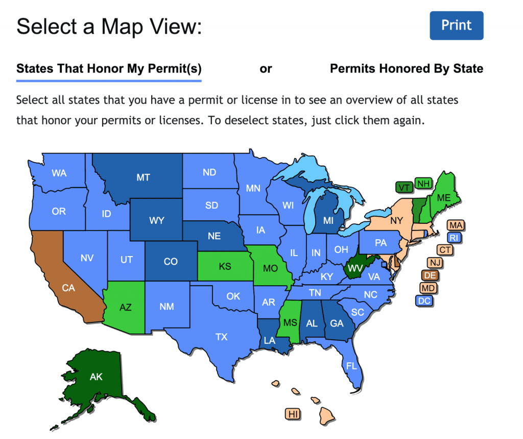 Check Out The New Concealed Carry Maps - Usa Carry - Florida Ccw Map