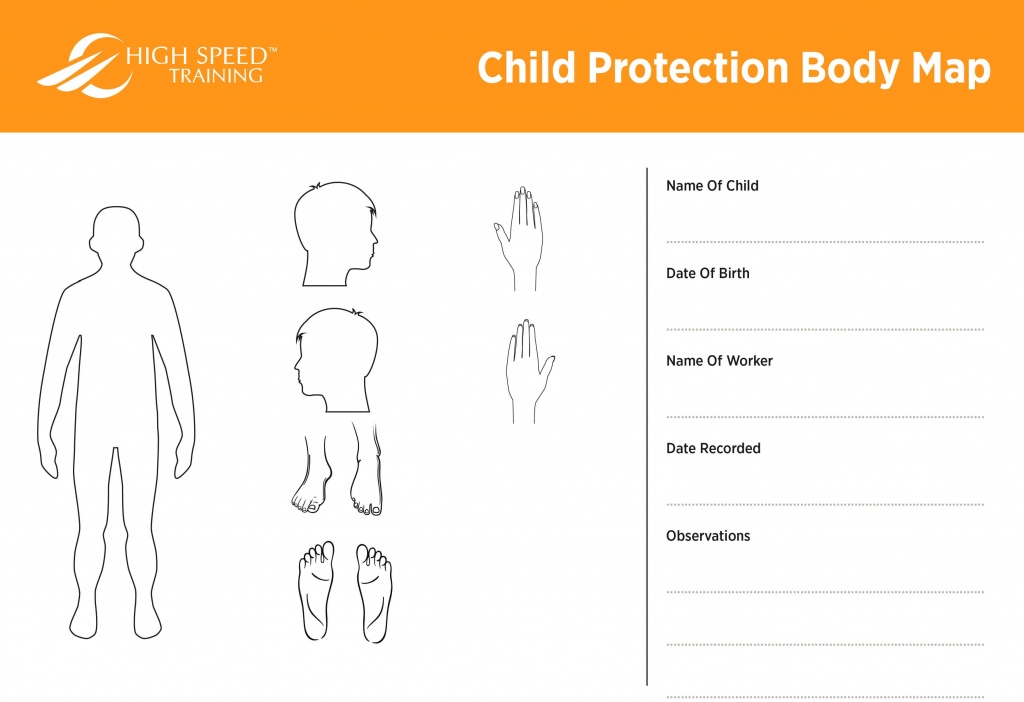 Child Protection Body Map Template | Safeguarding Advice - Printable Body Maps